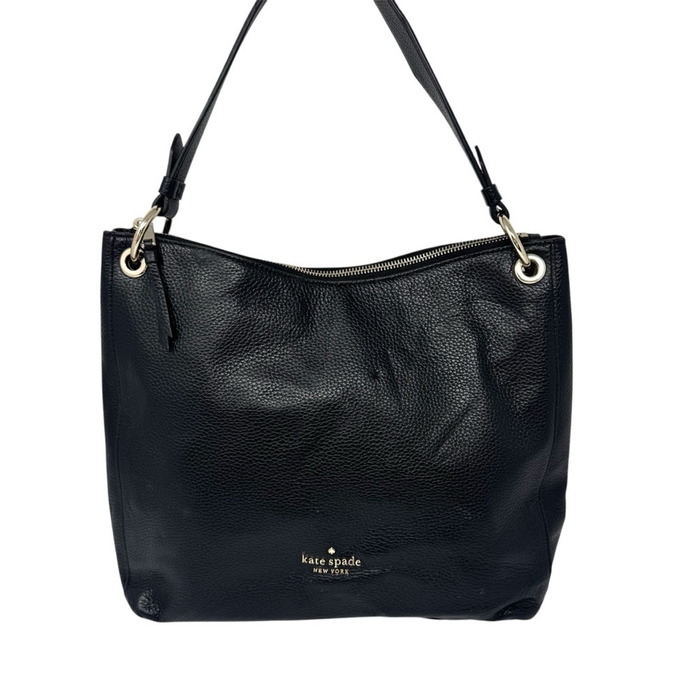 Kate Spade Kat Black Pebbled Leather Hobo Shoulder Bag